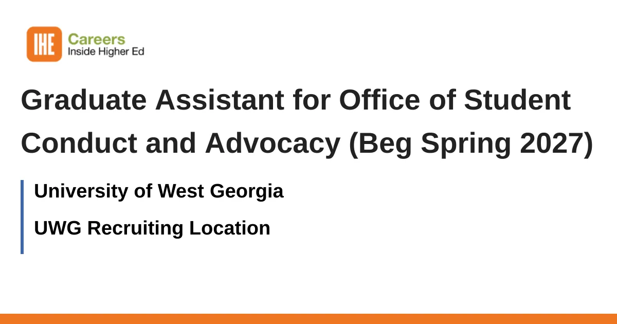 Cv Making Student Graduate Assistant for Office of Student Conduct and Advocacy (Beg ...
